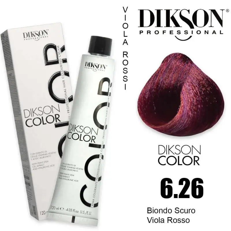 Dikson color 120 ml 6.26 biondo scuro viola rosso