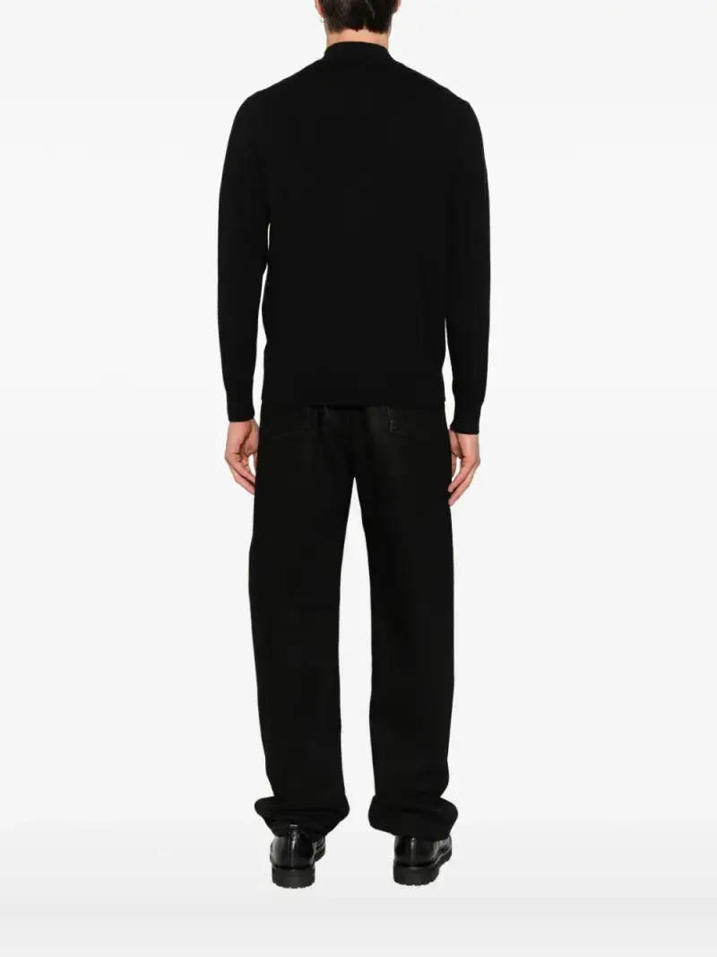 Diktat Maglione nero con zip miniatura 2