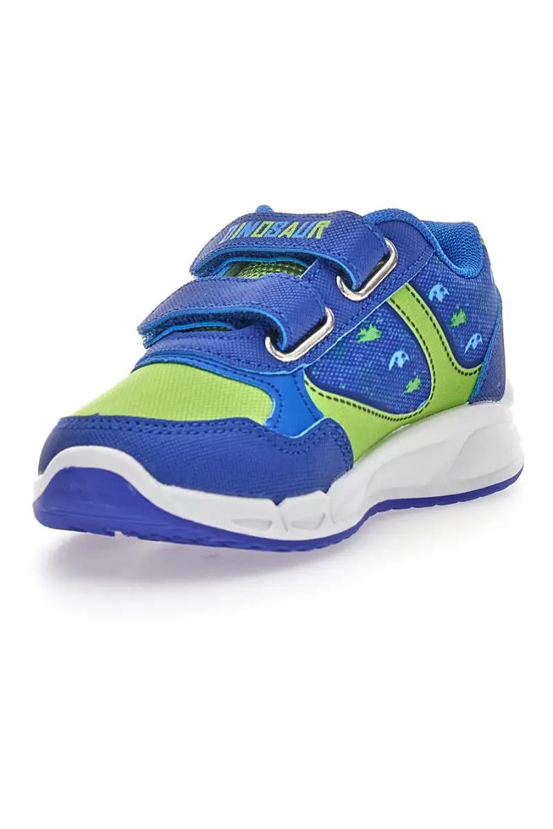 Scarpe blu e verdi con luci e doppio strappo Dinosaur S8020203T [BLU miniatura 4