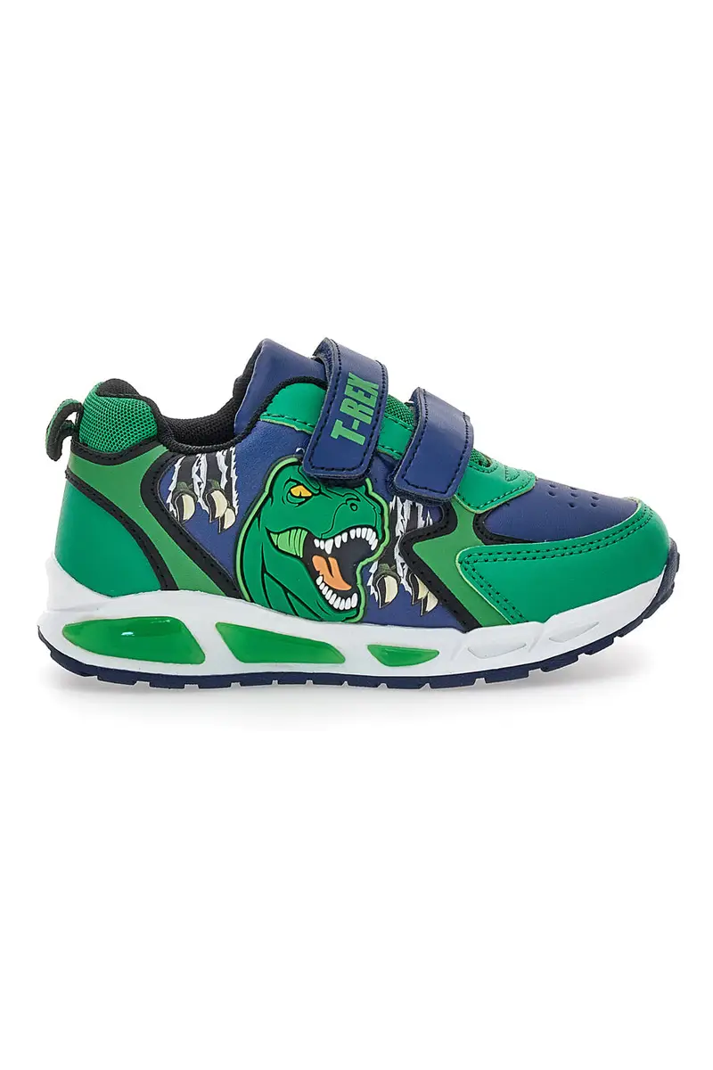 Scarpe verdi con luci e stampa dinosauro Dinosaur S8020167S [VERDE]