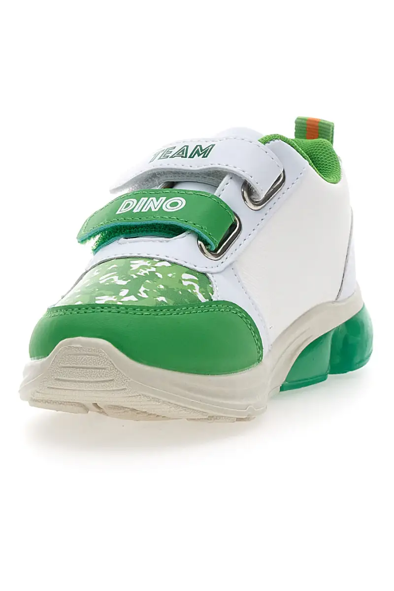 Sneakers Bianche e Verdi Con Luci Dinosauro 7240 [BIANCO] miniatura 3
