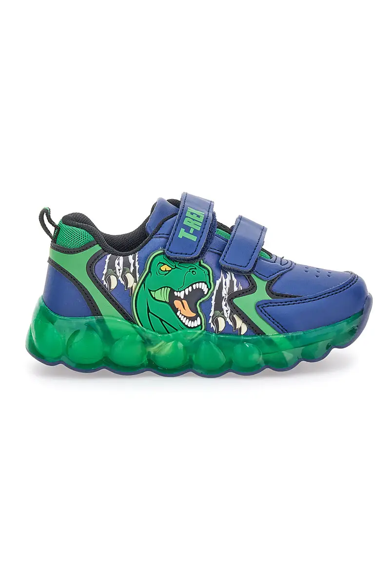 Sneakers blu e verdi con luci Dinosaur S8020195S [NAVY]