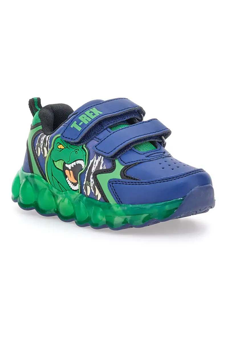 Sneakers blu e verdi con luci Dinosaur S8020195S [NAVY] miniatura 2