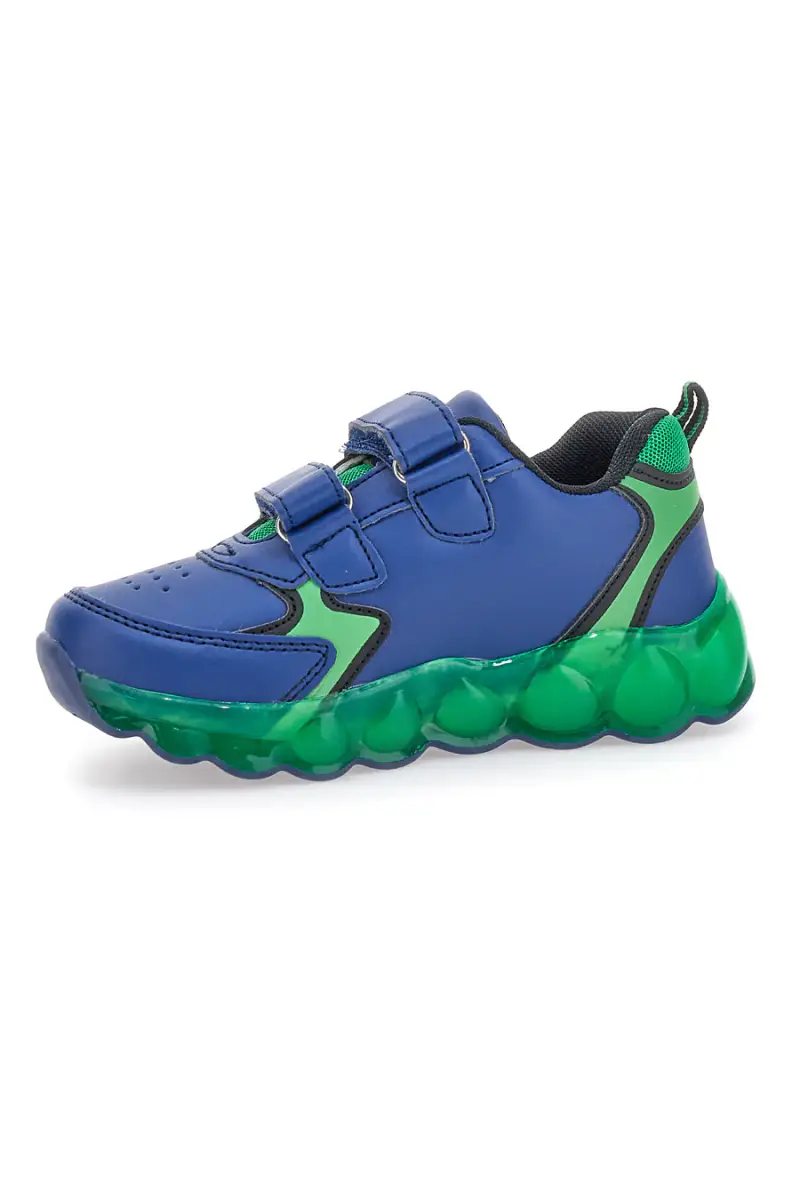 Sneakers blu e verdi con luci Dinosaur S8020195S [NAVY] miniatura 4