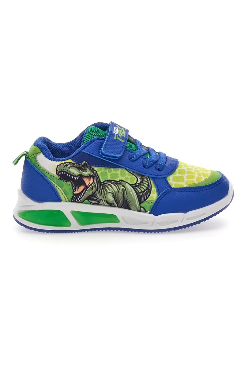 Sneakers Blu e Verdi con Luci e Velcro DINOSAURO S8020112T [NAVY]