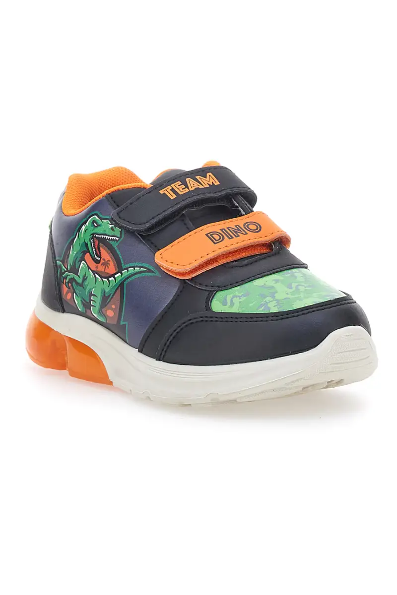 Sneakers Nere Con Luci Dinosauro 7240 [NERO] miniatura 2