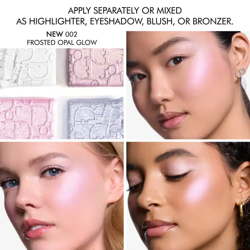 Blush Dior Backstage Glow Maximizer Palette 002 Frosted Opal Glow - Palette viso, Blush, Illuminante viso miniatura 4
