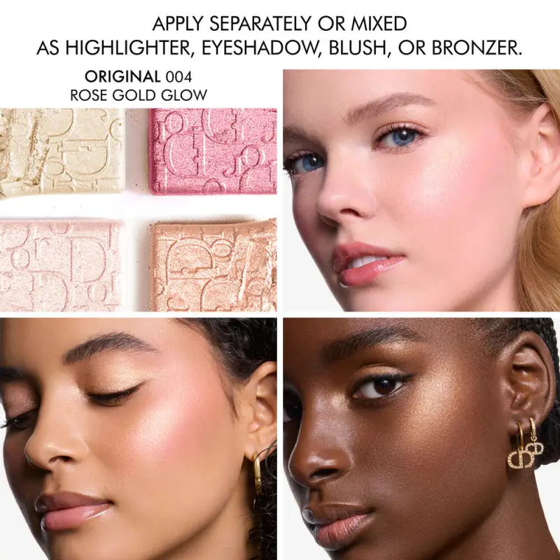 Blush Dior Backstage Glow Maximizer Palette 004 Rose Gold Glow - Palette viso, Blush, Illuminante viso miniatura 4