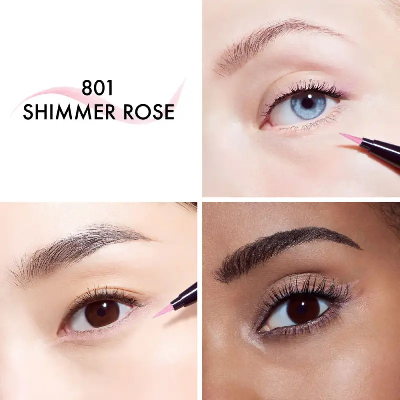 Liners Diorshow Liquid Liner 801 Shimmer Rose - Eyeliner miniatura 2
