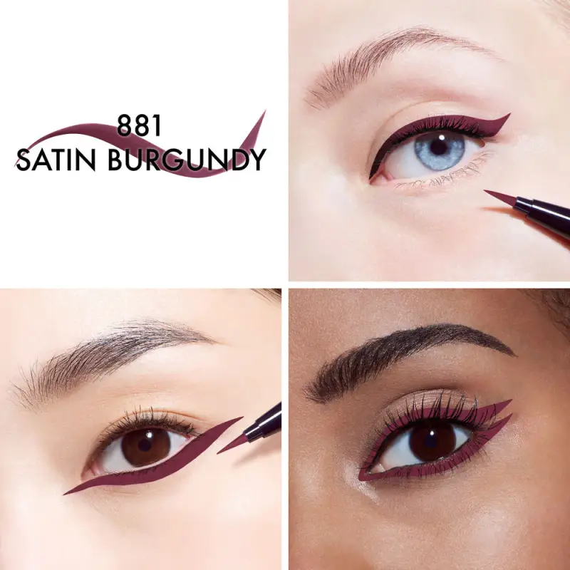Liners Diorshow Liquid Liner 881 Satin Burgundy - Eyeliner miniatura 2