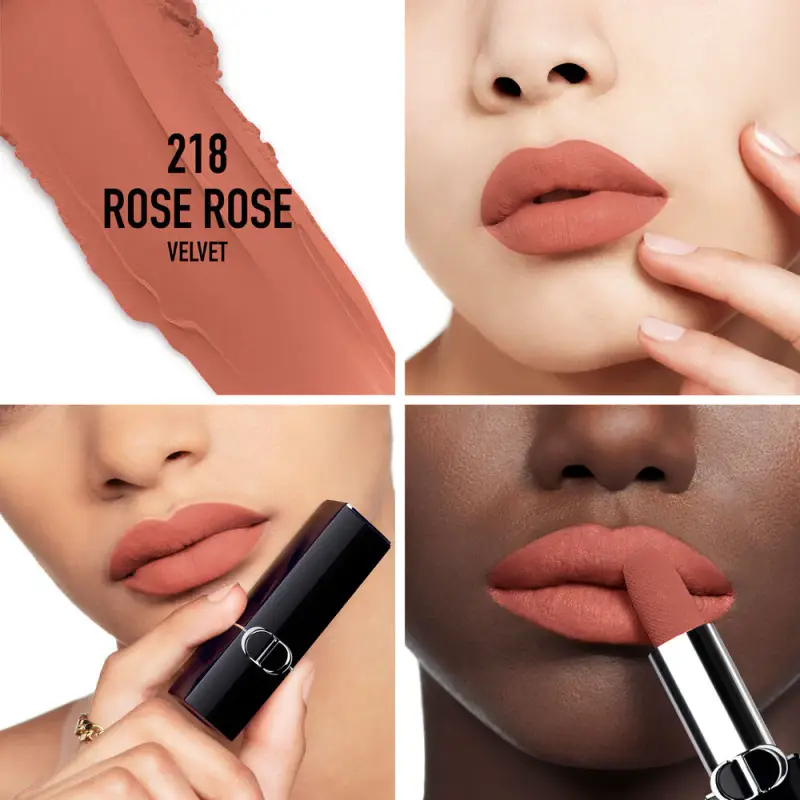 Rossetti Rouge Dior 218 Rose Rose VELVET - Rossetti miniatura 2