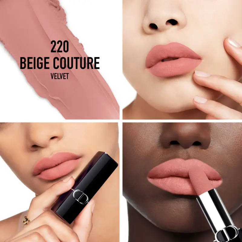 Rossetti Rouge Dior 220 Beige Couture VELVET - Rossetti miniatura 2
