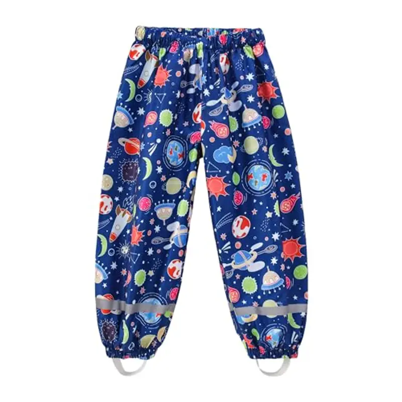 Dioshak Pantaloni Impermeabili Ragazzi Bambini Pantaloni Antipioggia Antivento Pantaloni Fango Non Imbottiti