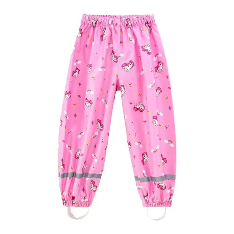 Dioshark Pantaloni Pioggia per Ragazza Bambini sopra Pantaloni Impermeabili e Antivento Pantaloni Fango Traspiranti