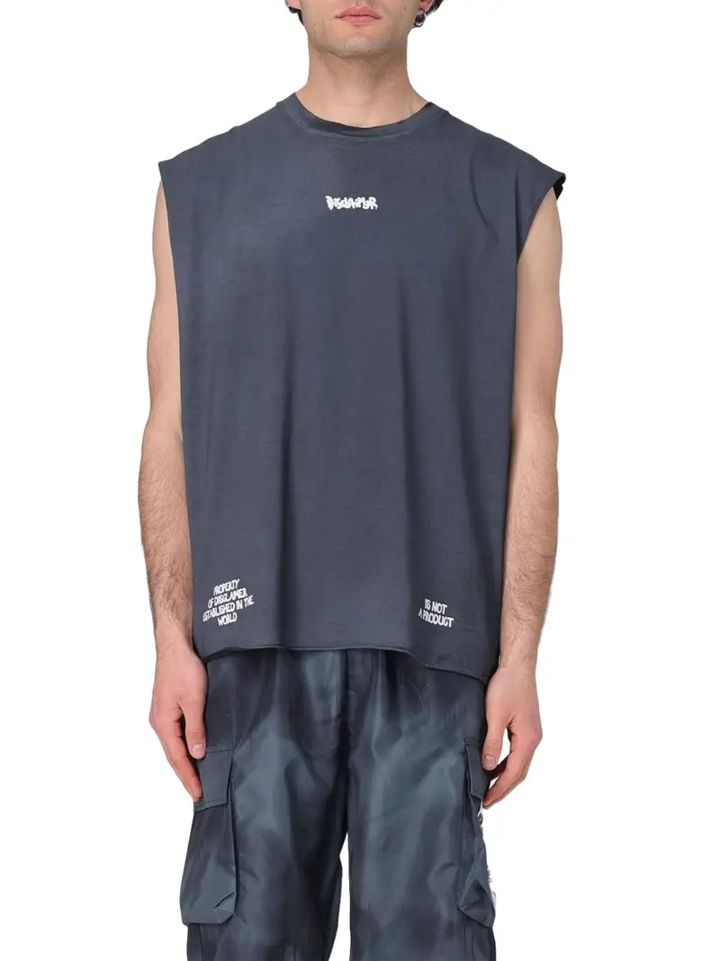 canotta disclaimer da uomo - nero