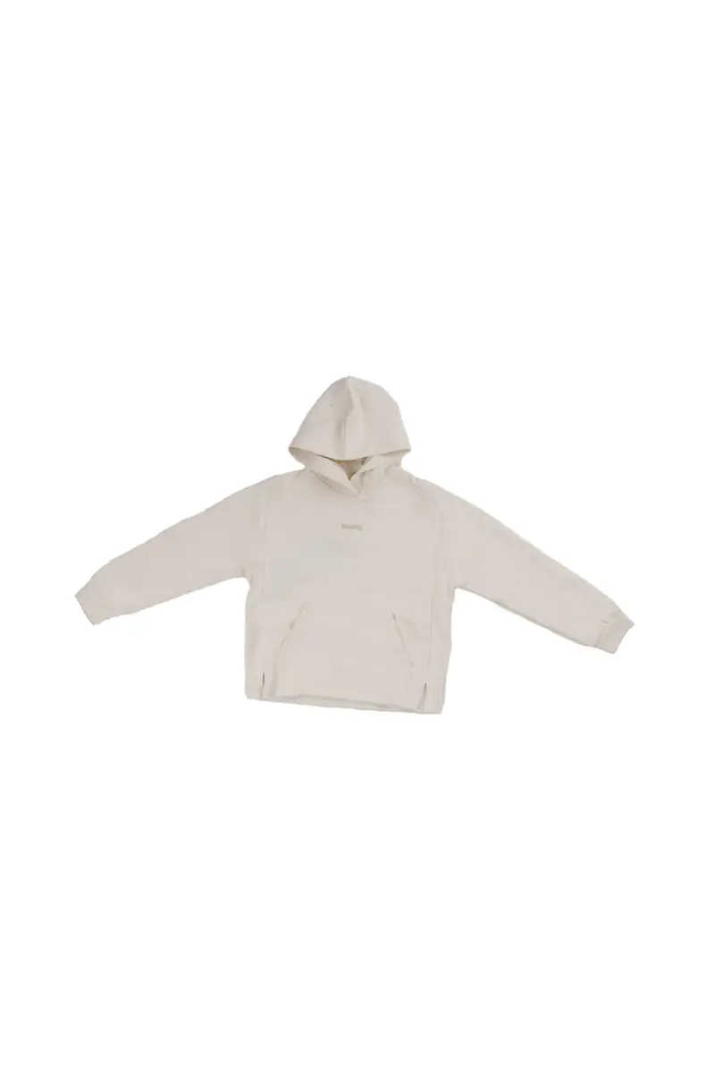 Felpa Bambino DISCLAIMER Latte Maglia bimbo over con cappucci