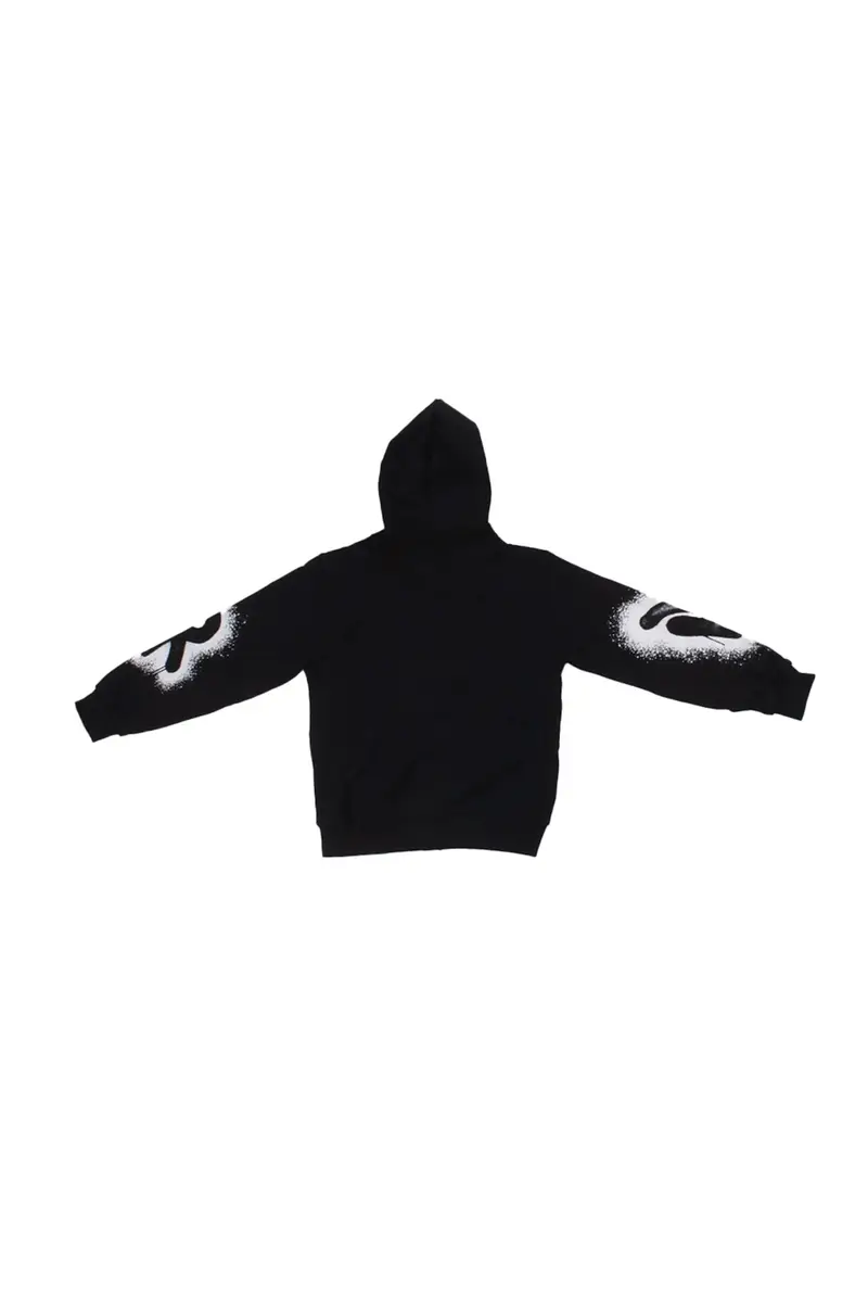 Felpa Bambino DISCLAIMER Nero Maglia bimbo con zip in felpa miniatura 2