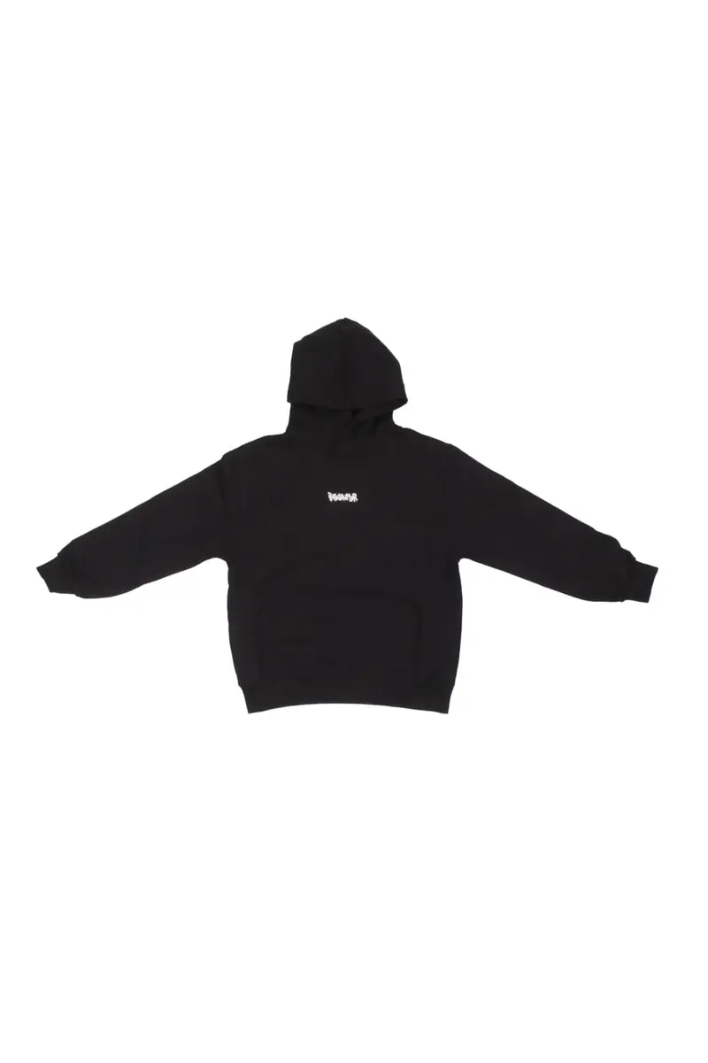 Felpa Bambino DISCLAIMER Nero Maglia bimbo over in felpa con