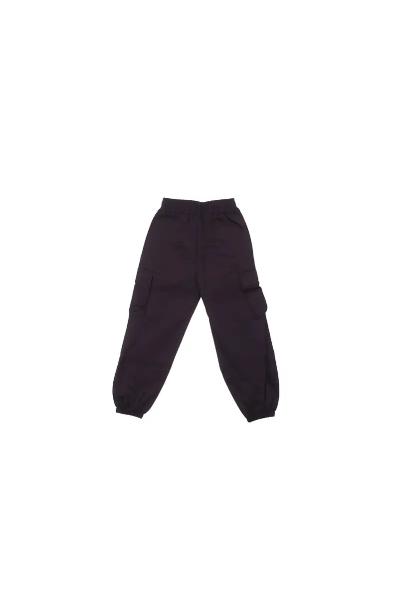 Pantalone Bambina DISCLAIMER Nero Cargo con molla miniatura 2