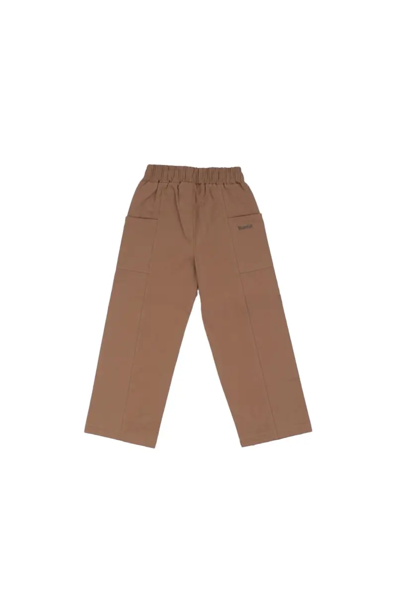Pantalone Bambino DISCLAIMER Brown Pantalone bimbo in gabardina n miniatura 2