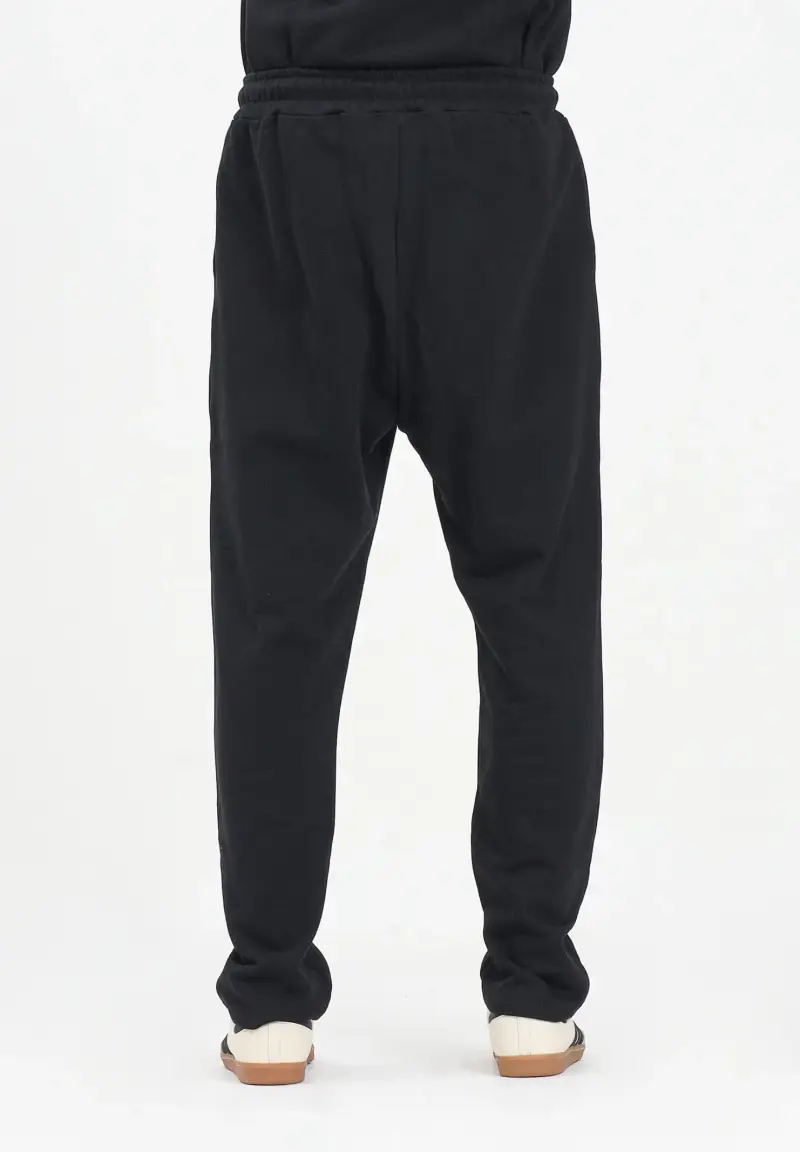 Pantalone sportivo nero da uomo con logo miniatura 3