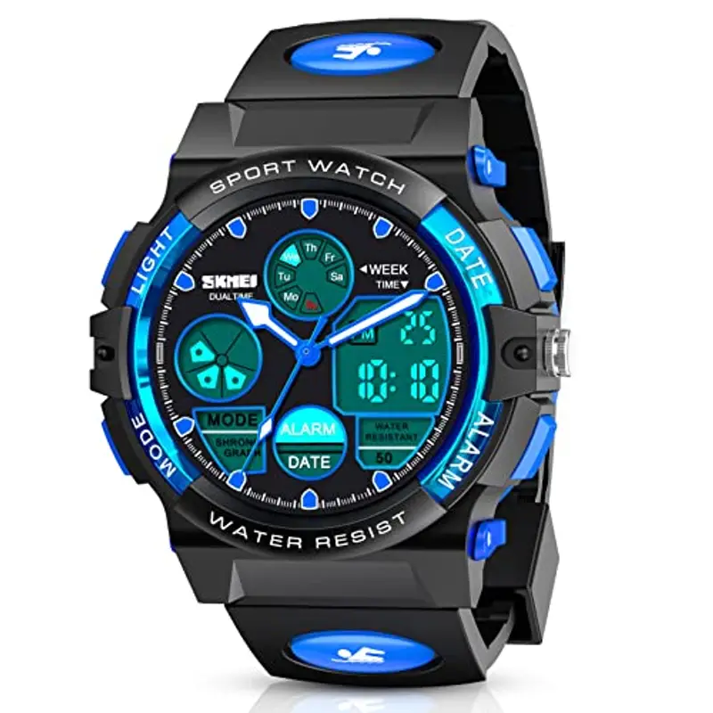 Dislocati Orologio Digitale Bambino, Regali per Bambini 5 6 7 8 9 10 Anni Maschio Orologio Contapassi Bambino Regali di Compleanno Giocattoli Bambini 4-9 Anni Orologio Sportivo Impermeabile