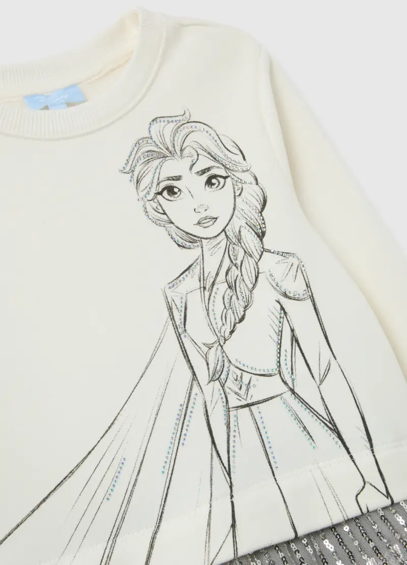 Abito Multicolor Da Bambina In Misto Cotone Regular Fit Con Balze, Multicolor miniatura 3