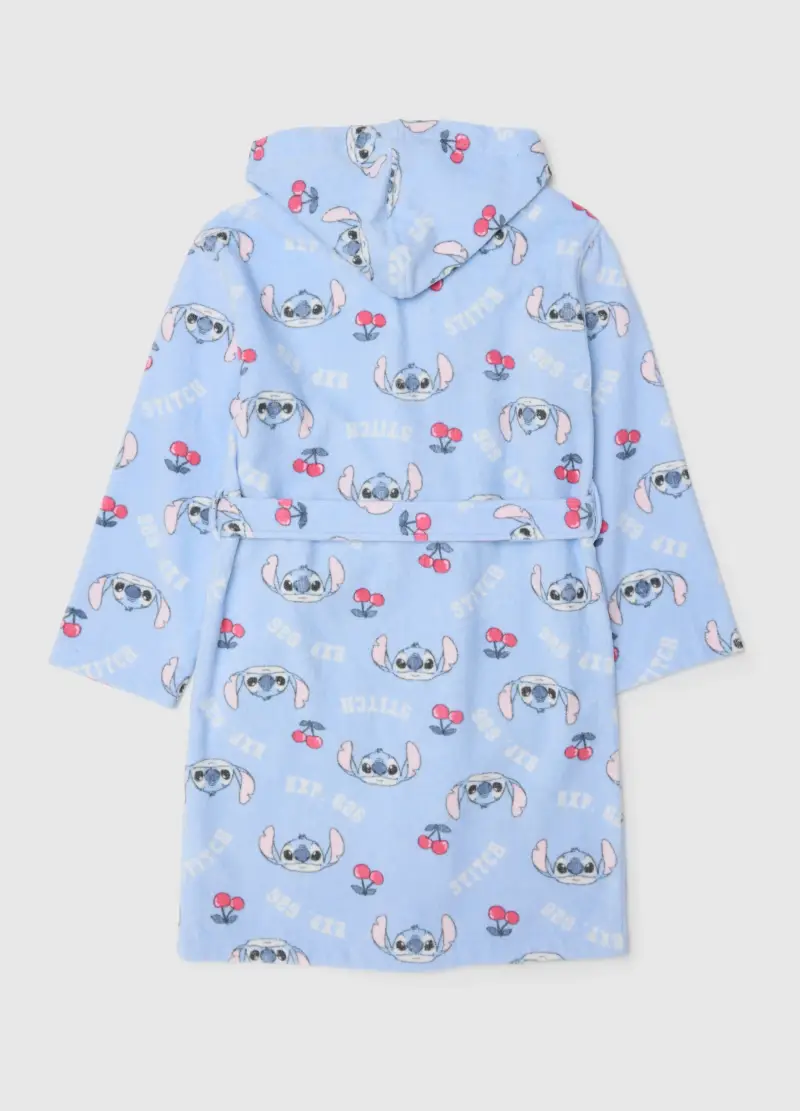 Accappatoio Azzurro Con Cappuccio Da Ragazza In Puro Cotone, Bambina, Azzurro miniatura 2