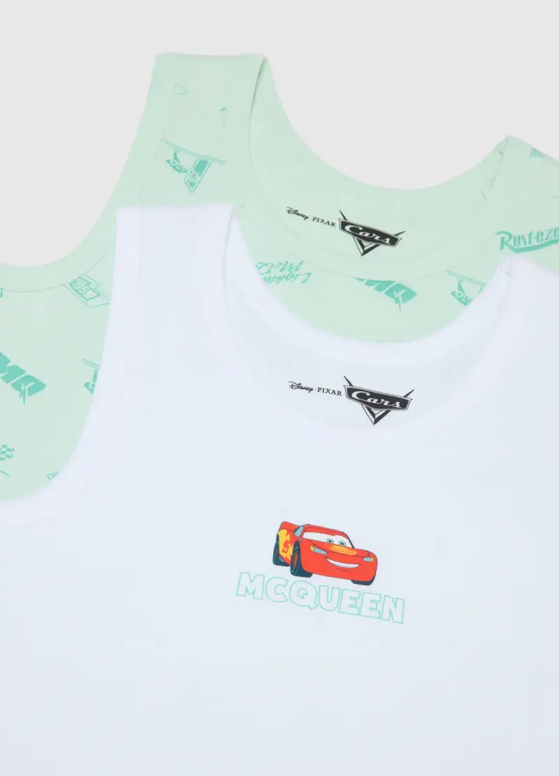 Bipack Canottiere In Puro Cotone Multicolor Da Bambino Regular Fit, Multicolor miniatura 3