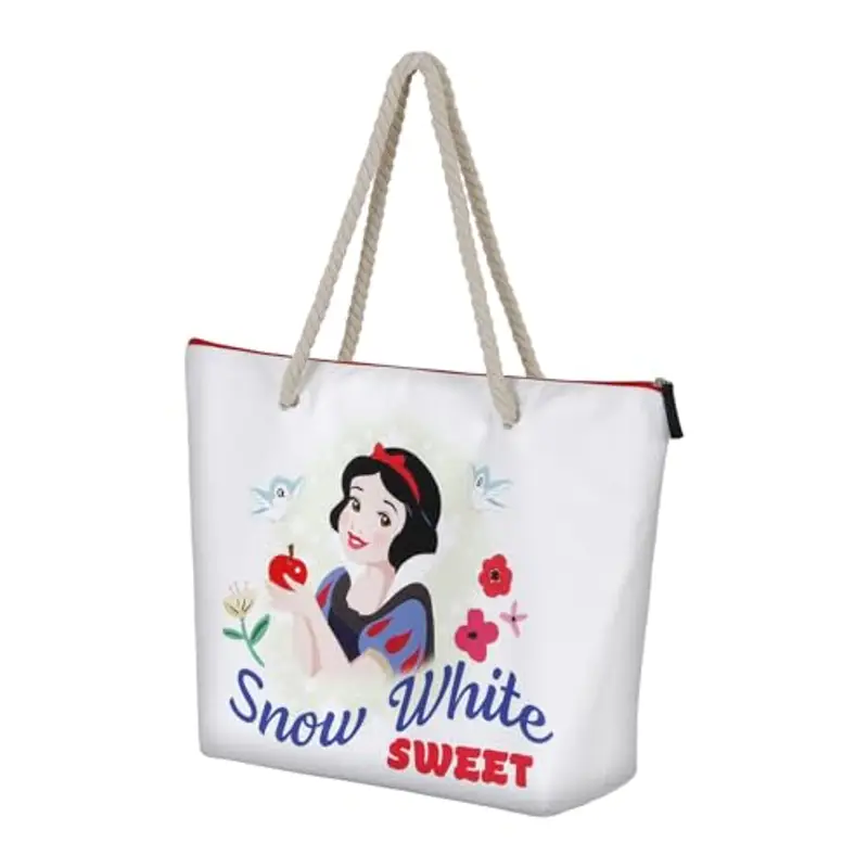 Disney Borsa da Spiaggia Soleil, 52 x 37 cm, Bianco Biancaneve