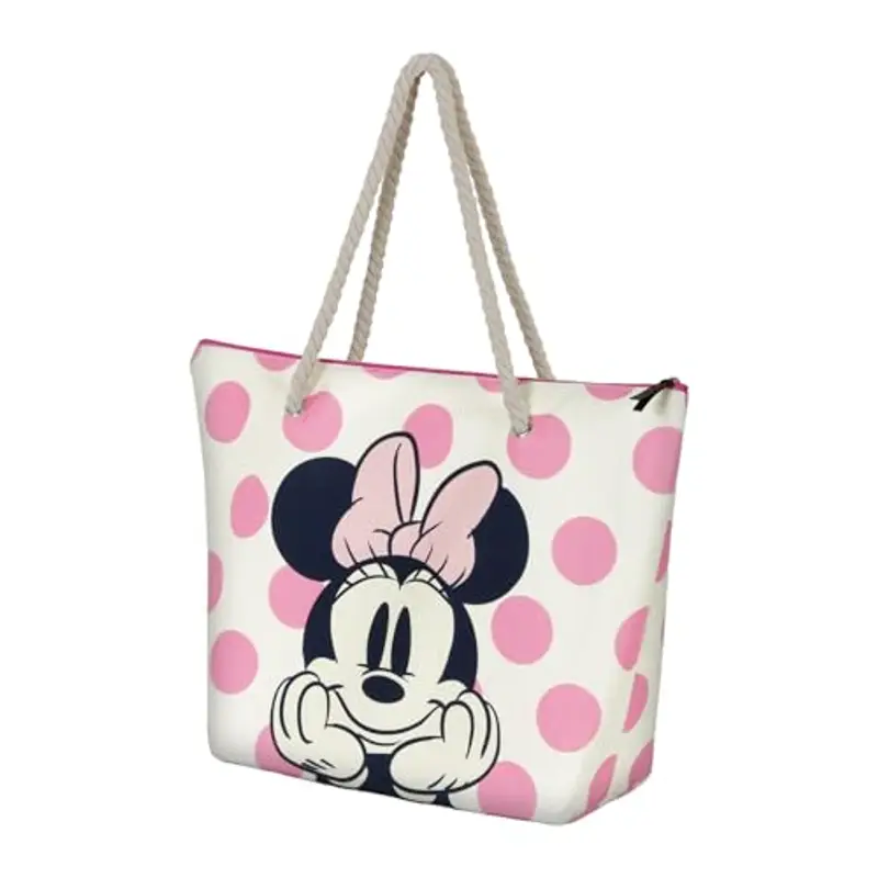 Disney Borsa da Spiaggia Soleil, 52 x 37 cm, Rosa Dots