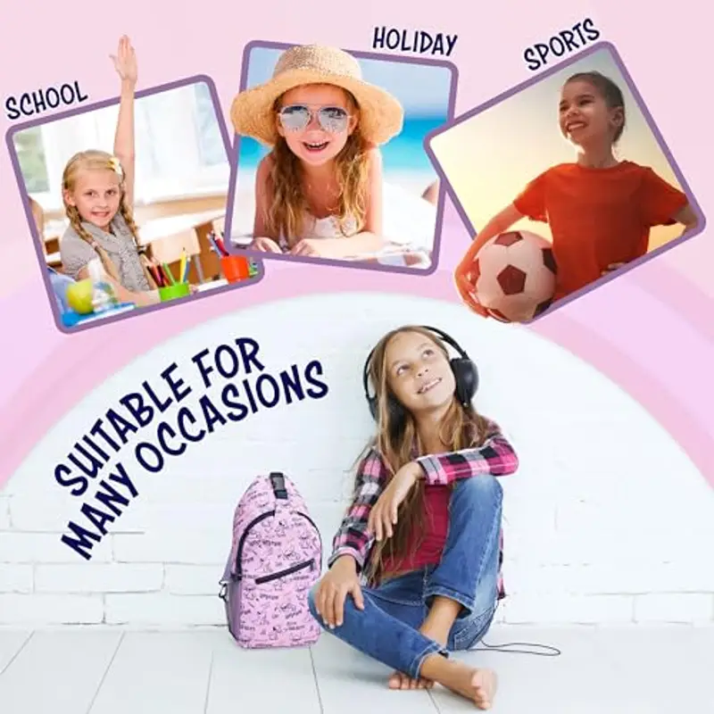 Disney Borsa Tracolla Stitch - Zaino Monospalla Sling Bag Casual Multitasche Chiusura Zip Borsetta Bambina Ragazza miniatura 3