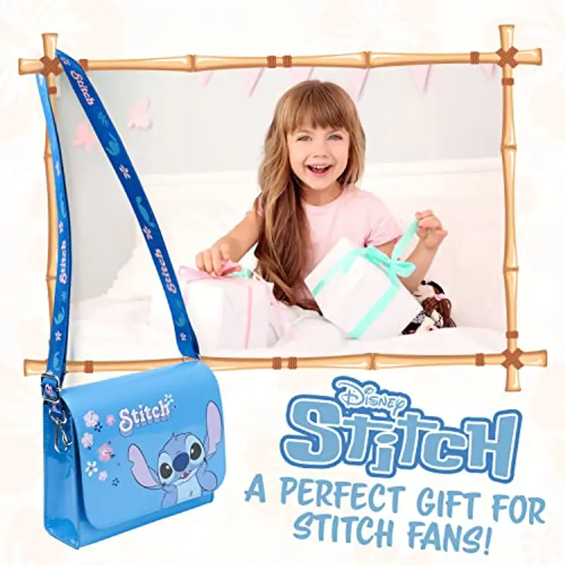 Disney Borsetta Bambina - Stitch Frozen Borsa Bambina Borsa Tracolla Regolabile Stitch Gadget Originale Borse Bambina Idea Regalo Compleanno Comunione Natale (Stitch) miniatura 3
