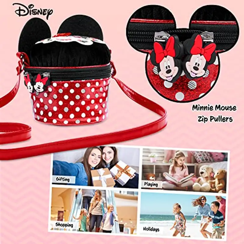 Disney Borsetta Bambina - Stitch Minnie Borsa Tracolla a Peluche 3D Borsa Bambina Ragazza Stitch Gadget Regalo Compleanno Comunione (Minnie) miniatura 3