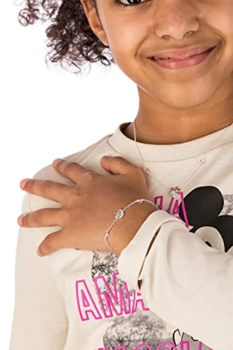 Disney Bracciale Bambine con Minnie Mouse in Argento Sterling, Lunghezza 13-18cm miniatura 2
