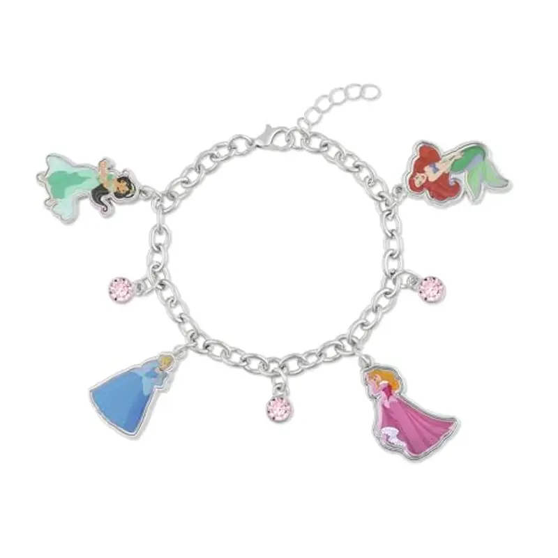 Disney Bracciale con Ciondolo Principessa BH00248RRUL-65.PH, Misura Unica, Metallo, Nessuna Pietra preziosa