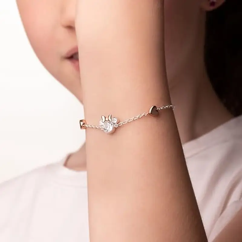 Disney Bracciale da bambina con una figura centrale raffigurante Minnie in argento Sterling e zirconi, lunghezza 13-18 cm, gioielli, 17 cm, Argento sterling, Zirconia cubica miniatura 2
