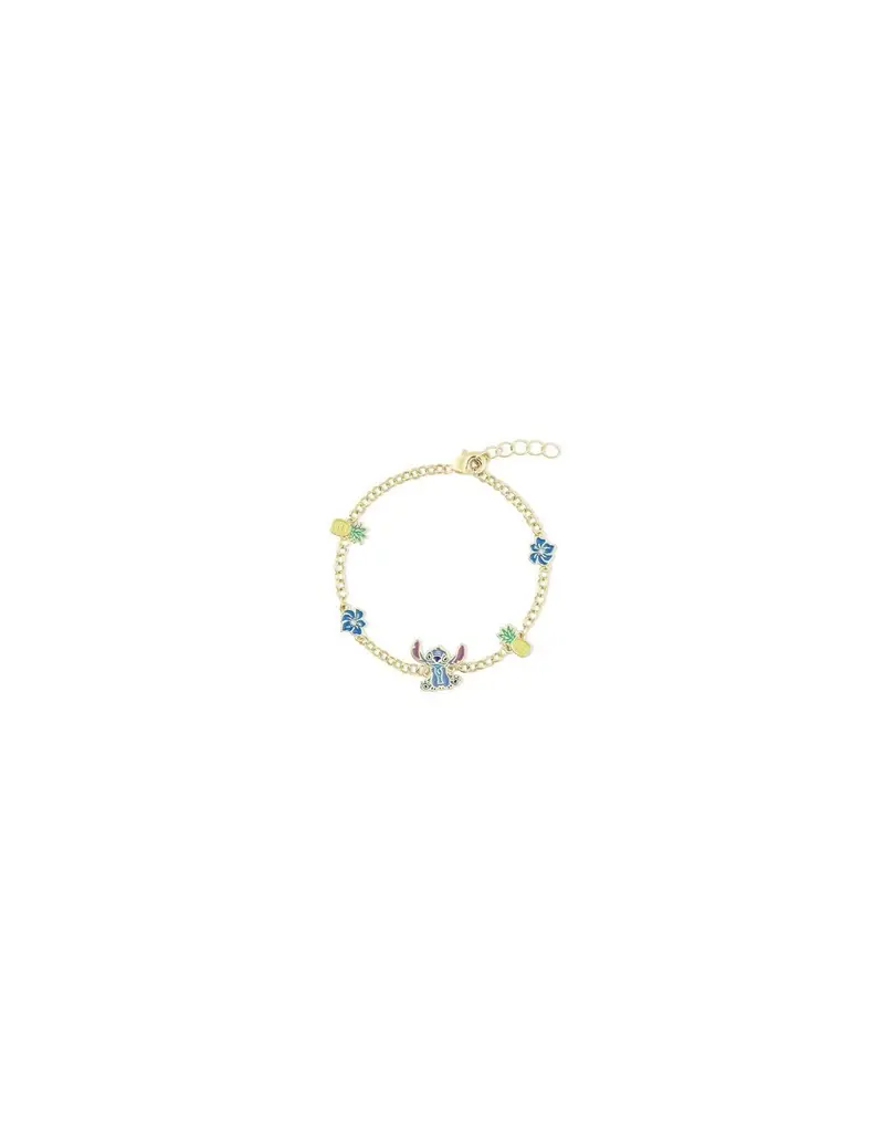 Bracciale DISNEY Stitch in ottone dorato e smalti BF00716YRWL-65.CS