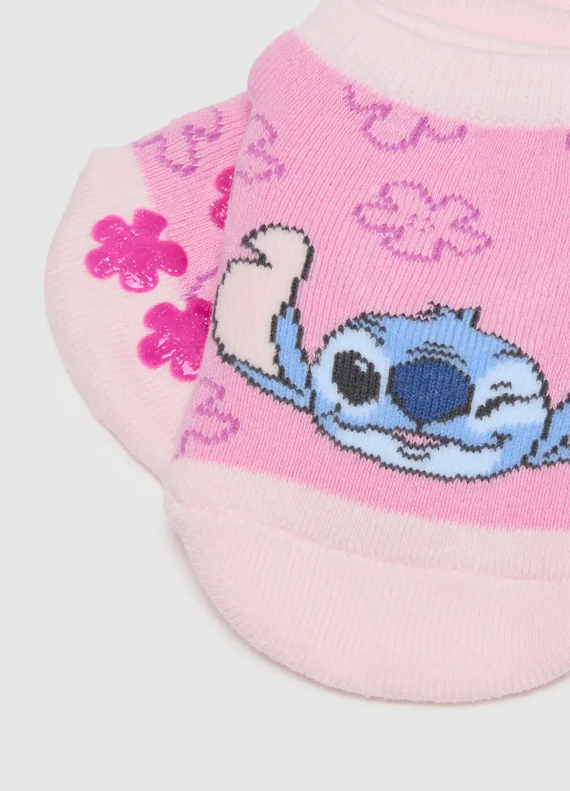 Disney Calzini Antiscivolo Rosa Da Bambina In Misto Cotone miniatura 2