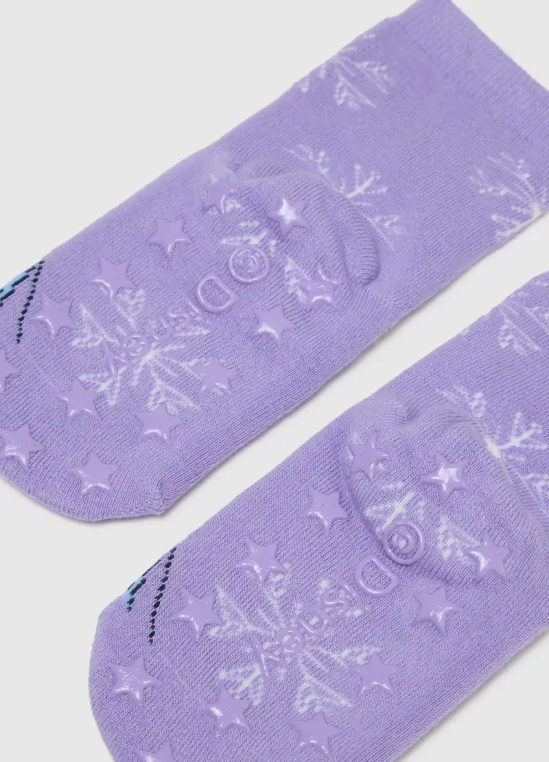 Calzini In Misto Cotone Viola Da Bambina Regular Fit Con Stampa Frozen, Viola miniatura 2
