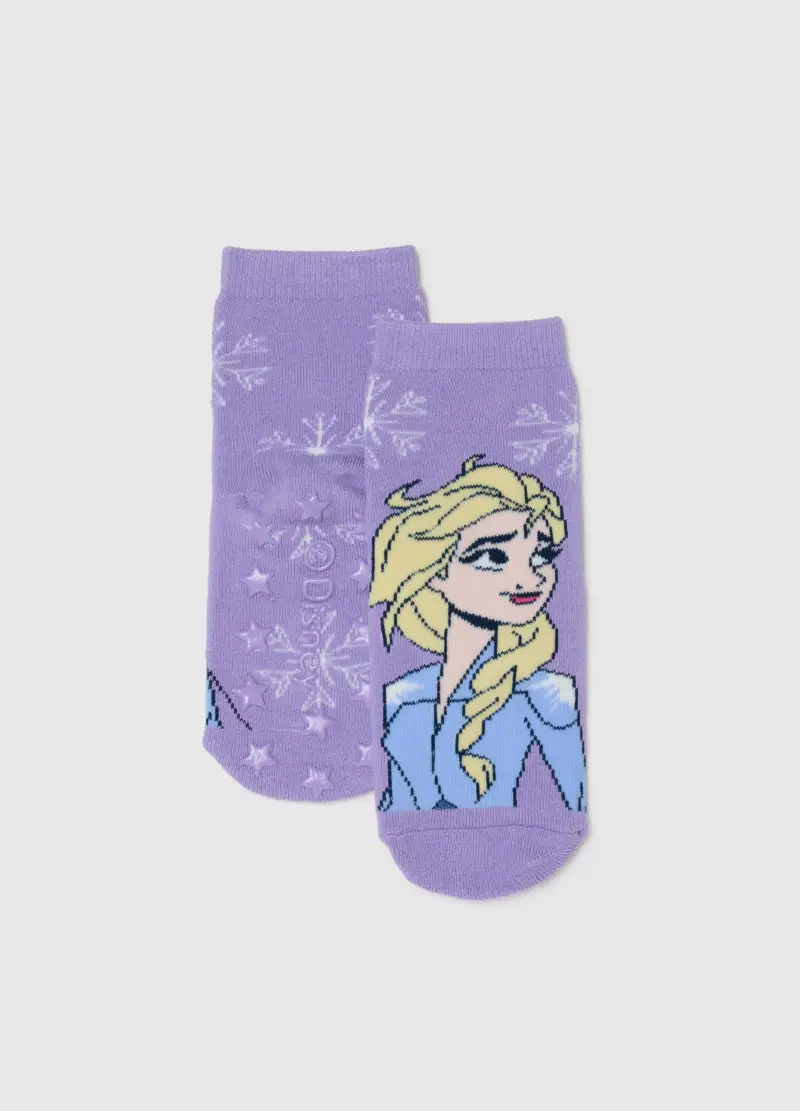 Calzini In Misto Cotone Viola Da Bambina Regular Fit Con Stampa Frozen, Viola