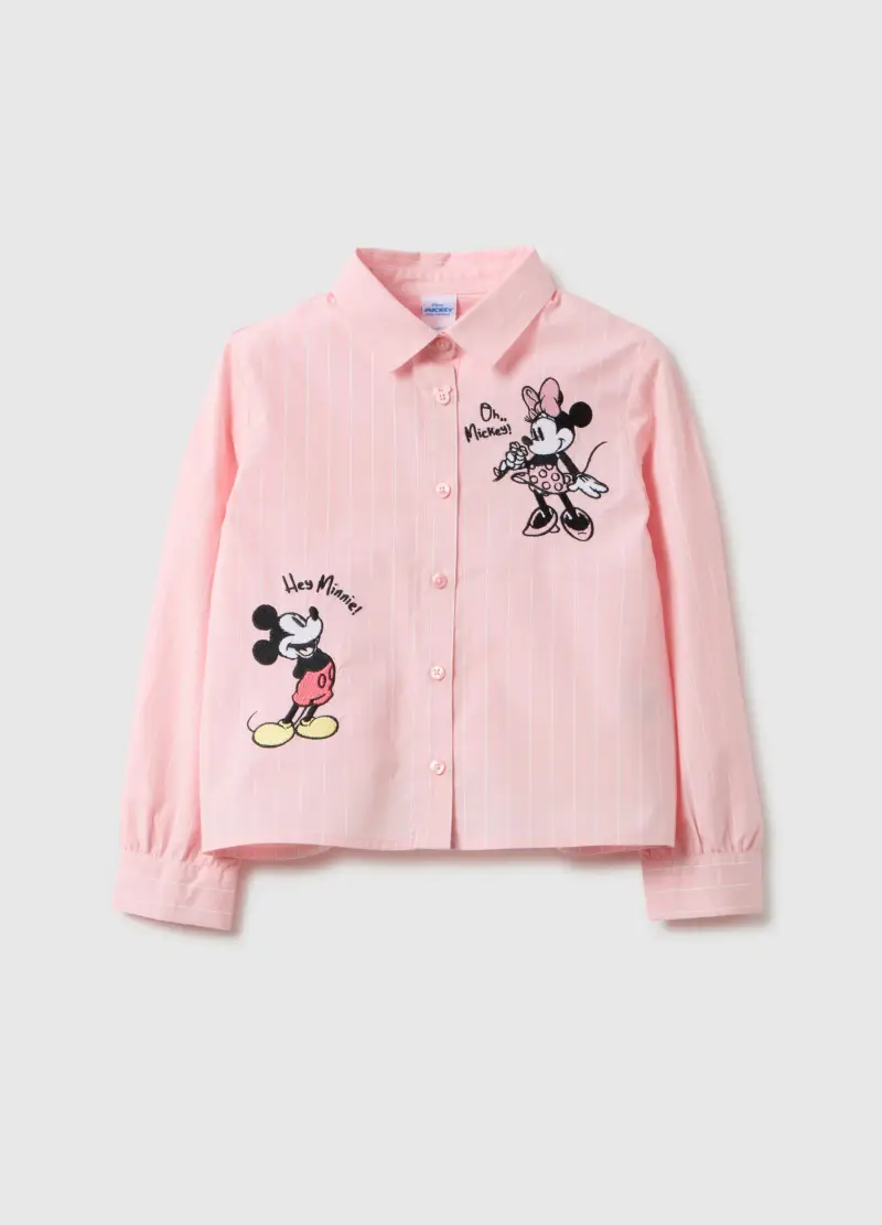 Camicia In Puro Cotone Rosa Da Bambina Regular Fit, Multicolor