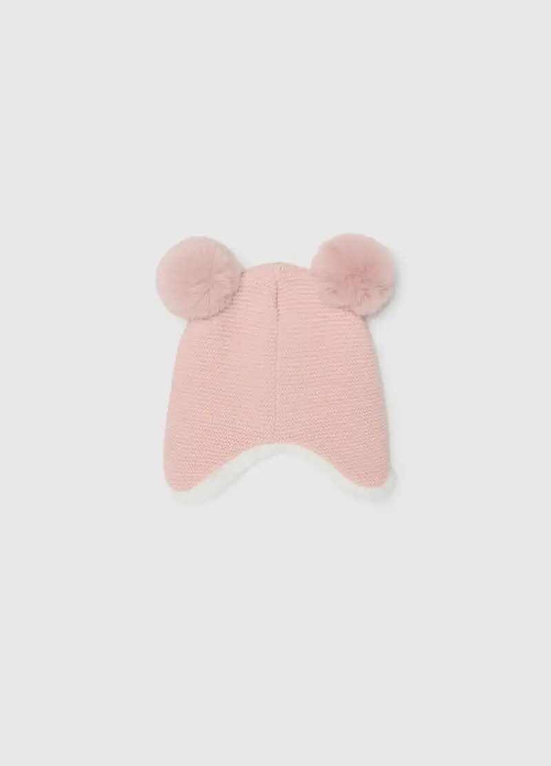 Cappello Da Bambina Rosa Con Pompon E Ricamo Minnie, Multicolor miniatura 2