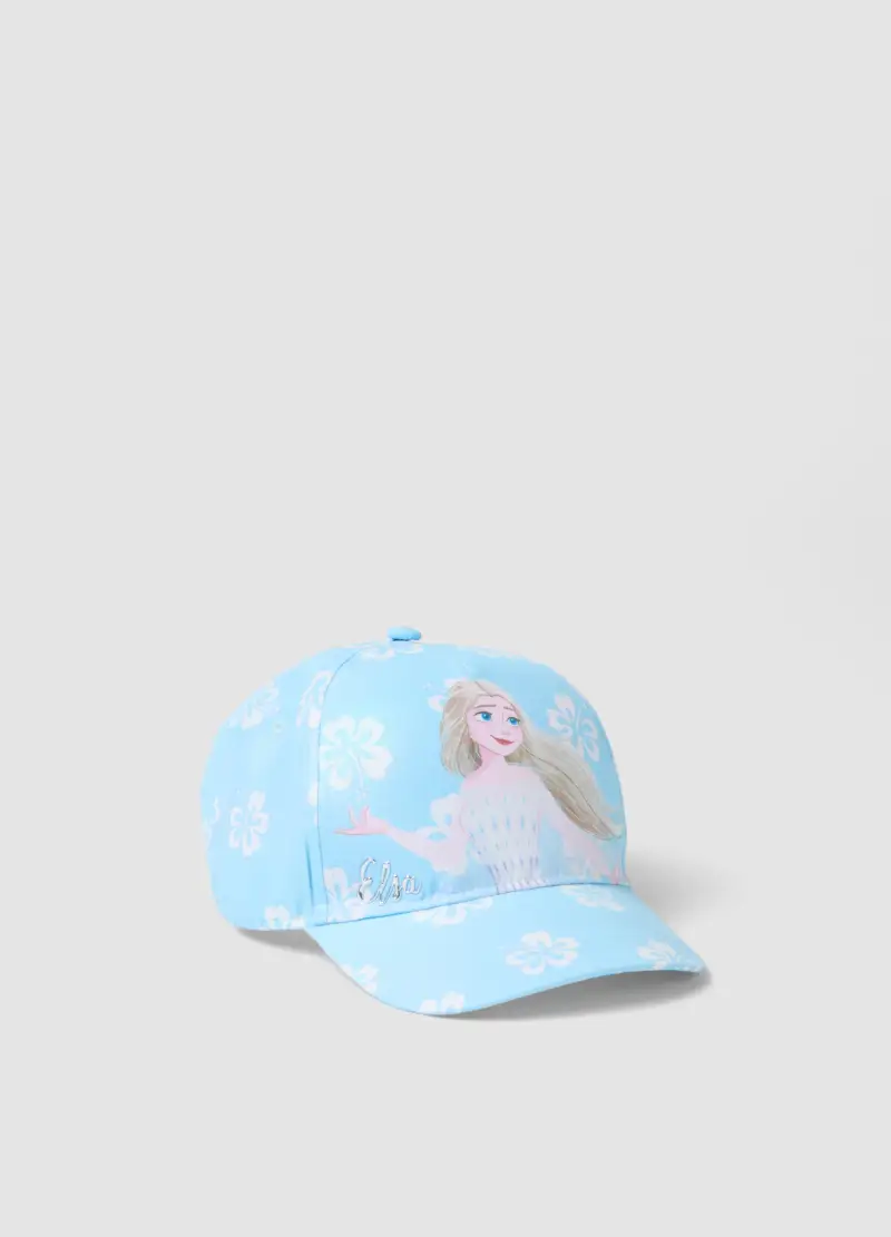Cappello Da Baseball Azzurro Da Bambina Con Stampa Frozen, Azzurro