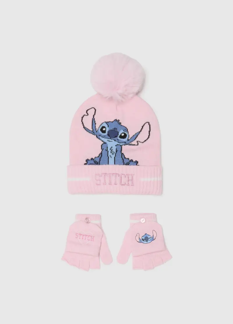 Cappello Rosa Bambino Con Dettaglio Stitch, Bambina, Rosa