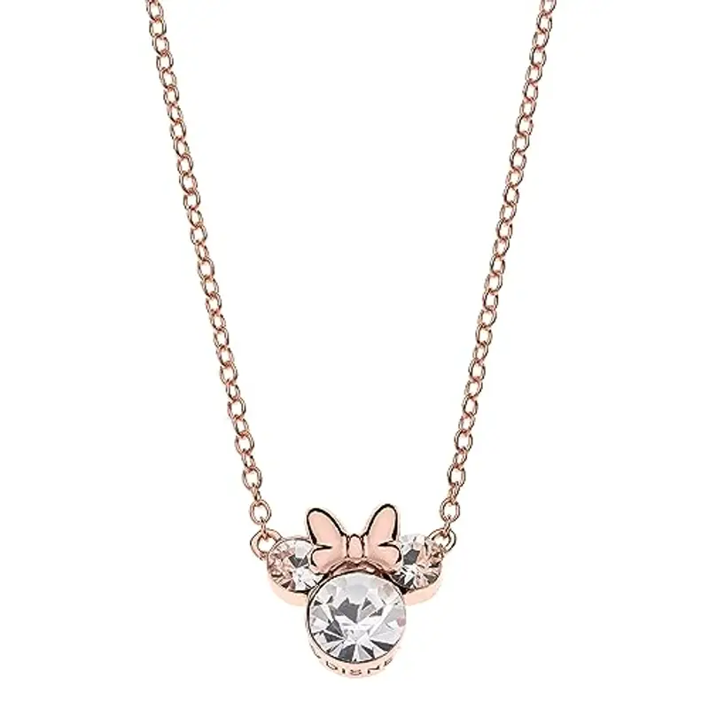 Disney Collana Bambine con Minnie Mouse in Argento e Zirconi (Minnie)