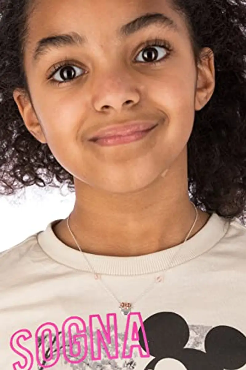 Disney Collana Bambine con Minnie Mouse in Argento e Zirconi Rosa miniatura 2