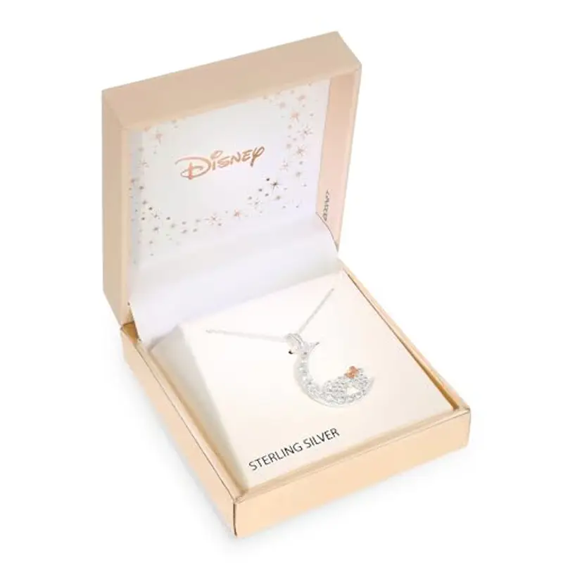 Disney Collana Minnie e Mickey per Bambina in Argento 925 e Zirconi, 45, 7 cm, Gioielli miniatura 3