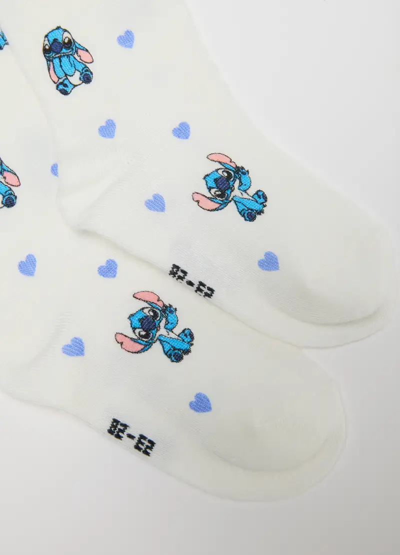 Collant Bianchi Da Bambina In Misto Bamboo Con Stampa Disney, Bianco miniatura 2