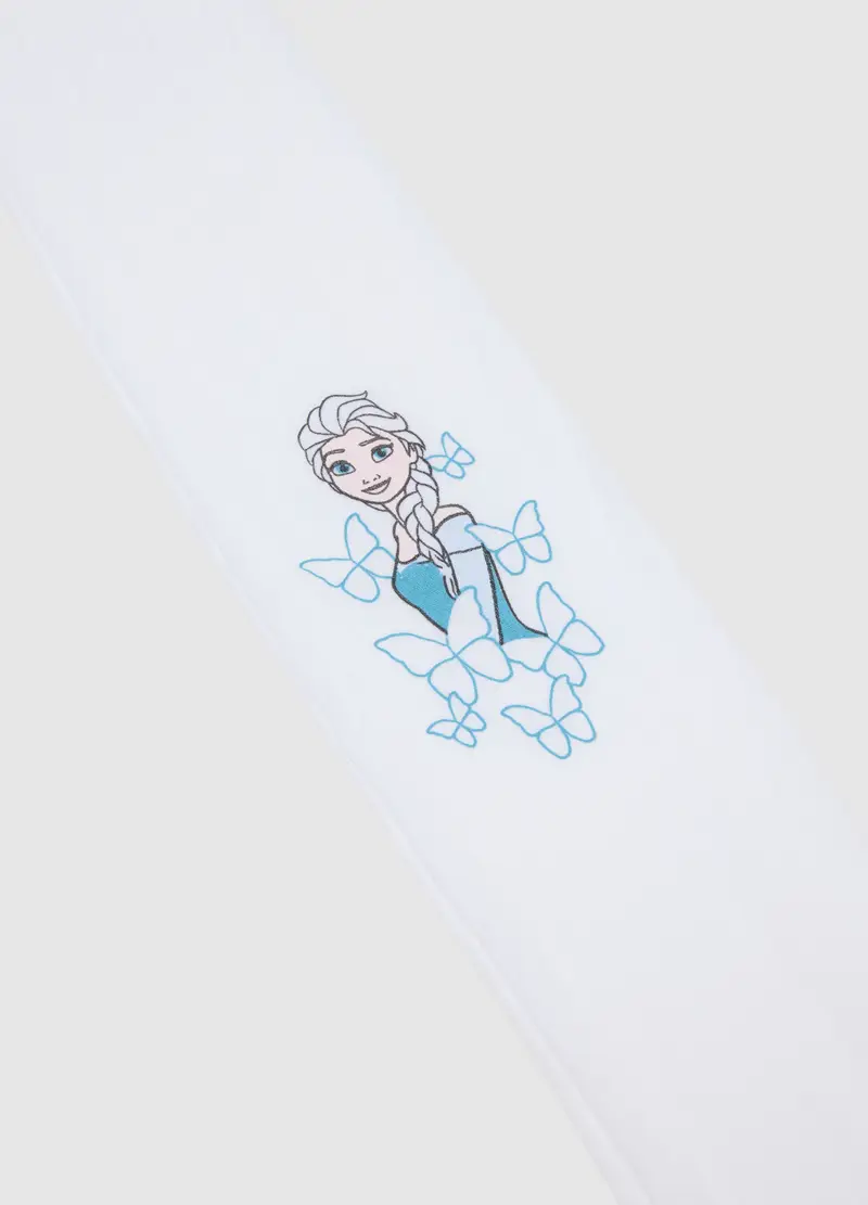 Collant Elasticizzati Bianchi Da Bambina Con Disegni Frozen, Bianco miniatura 2
